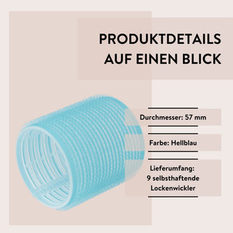 PARSA Beauty selbsthaftende Haftwickler Lockenwickler Klettwickler 57mm 9 Stück für Volumen