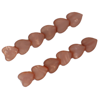 PARSA Beauty Limited Haarclip Herzen Rosa, Modisches 2er-Set für kreative Stylings