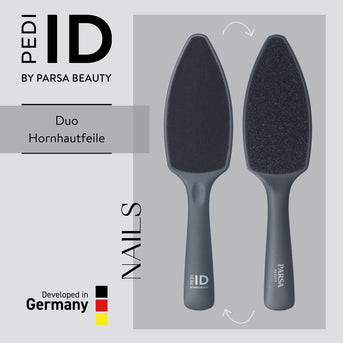 PARSA Beauty Pedi ID Duo Hornhautfeile für samtweiche Füße & sanfte Pflege
