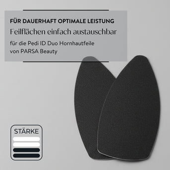PARSA Beauty Pedi ID Duo Hornhautfeile für samtweiche Füße & sanfte Pflege