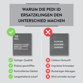 PARSA Beauty PEDI ID Hornhauthobel Ersatzklingen Pediküre Set