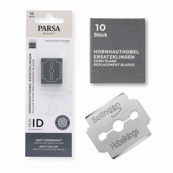 PARSA Beauty PEDI ID Hornhauthobel Ersatzklingen Pediküre Set