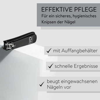 PARSA Beauty PEDI ID Fußnagelknipser mit Nagelfang Edelstahl
