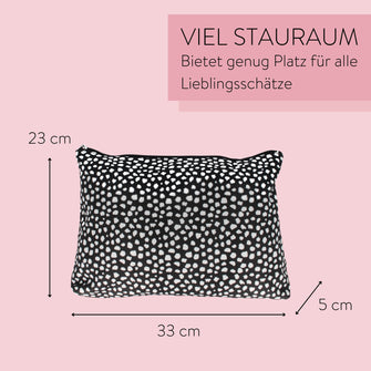 PARSA Beauty ESSENTIAL Kulturtasche schwarz weiß Kosmetiktasche