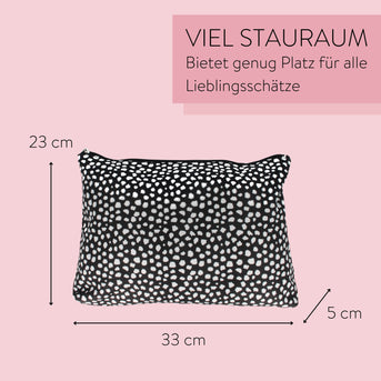 PARSA Beauty ESSENTIAL Kulturtasche schwarz weiß Kosmetiktasche