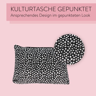 PARSA Beauty ESSENTIAL Kulturtasche schwarz weiß Kosmetiktasche