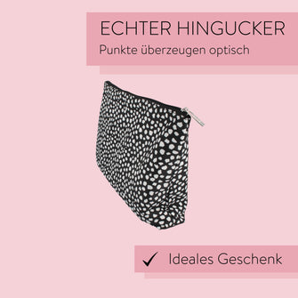 PARSA Beauty ESSENTIAL Kulturtasche schwarz weiß Kosmetiktasche