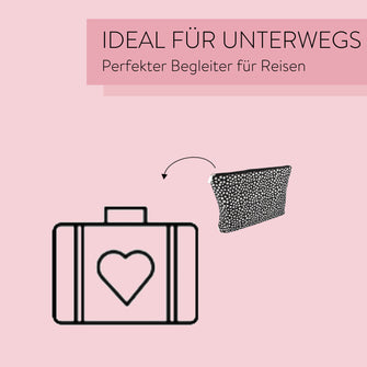PARSA Beauty ESSENTIAL Kulturtasche schwarz weiß Kosmetiktasche