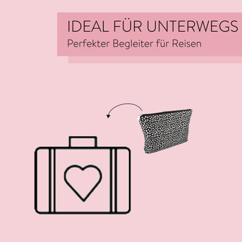 PARSA Beauty ESSENTIAL Kulturtasche schwarz weiß Kosmetiktasche