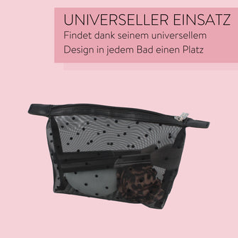 PARSA Beauty ESSENTIAL Kosmetiktasche Mesh schwarz Make-up Tasche
