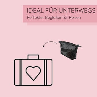 PARSA Beauty ESSENTIAL Kosmetiktasche Mesh schwarz Make-up Tasche