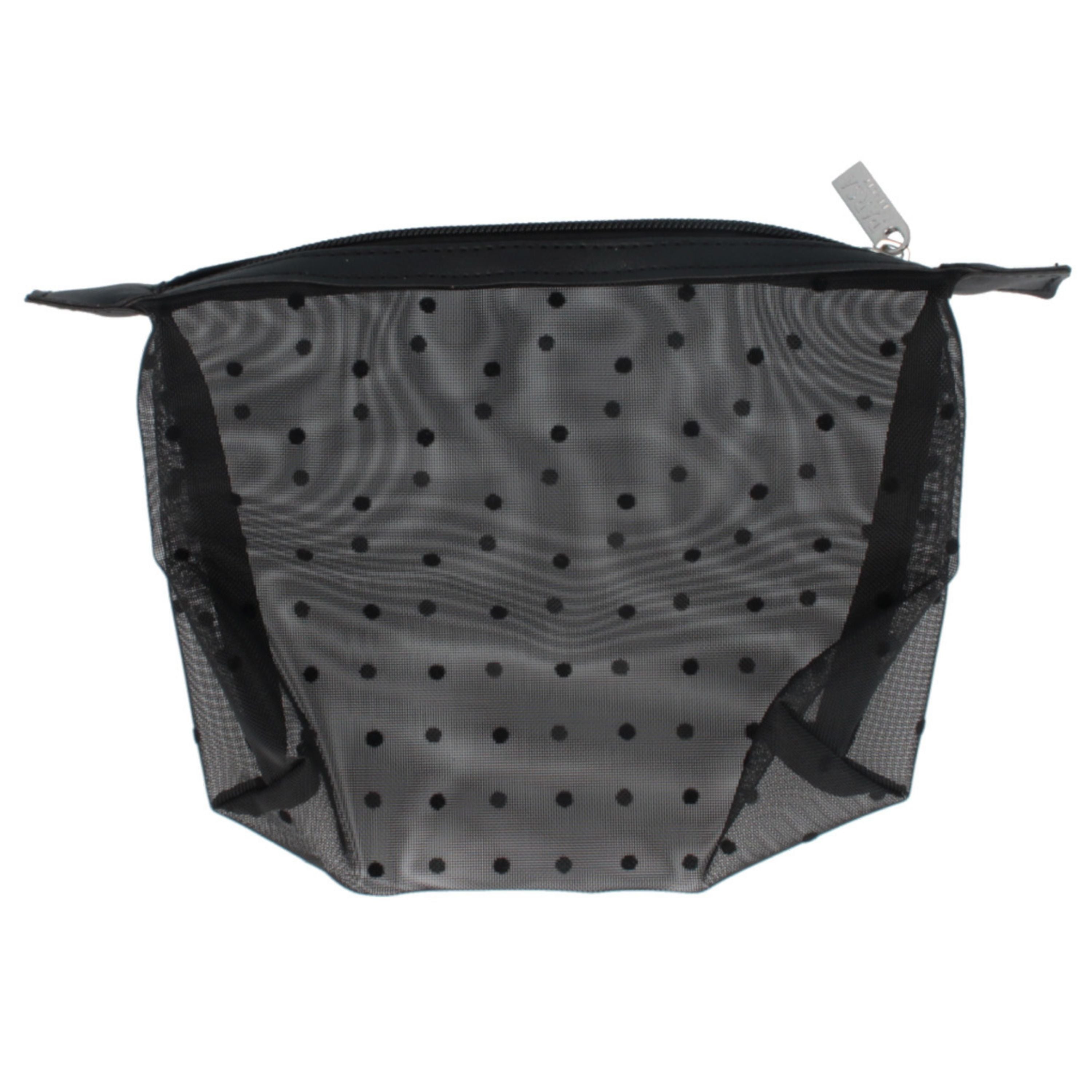 PARSA Beauty ESSENTIAL Kosmetiktasche Mesh schwarz Make-up Tasche