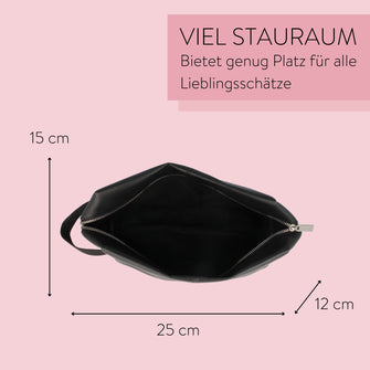 PARSA Beauty ESSENTIAL Kulturtasche Kunstleder schwarz Kosmetiktasche