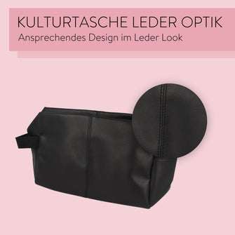 PARSA Beauty ESSENTIAL Kulturtasche Kunstleder schwarz Kosmetiktasche