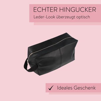 PARSA Beauty ESSENTIAL Kulturtasche Kunstleder schwarz Kosmetiktasche