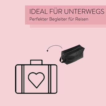 PARSA Beauty ESSENTIAL Kulturtasche Kunstleder schwarz Kosmetiktasche