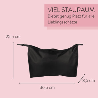 PARSA Beauty ESSENTIAL Kulturtasche groß eckig schwarz Tasche