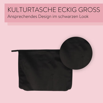 PARSA Beauty ESSENTIAL Kulturtasche groß eckig schwarz Tasche