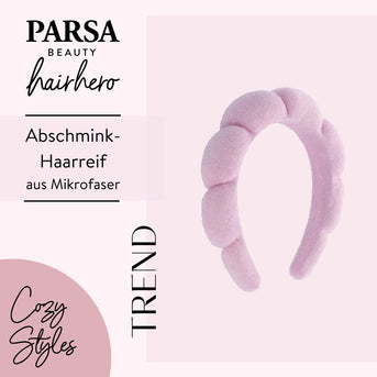 PARSA Beauty HAIR HERO COZYSTYLE Haarreif rosa Mikrofaser Haarband