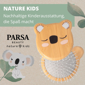 PARSA Beauty NATURE KIDS Bürste Koala Print Bambus Kinder Haarbürste