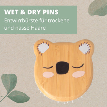 PARSA Beauty NATURE KIDS Bürste Koala Print Bambus Kinder Haarbürste