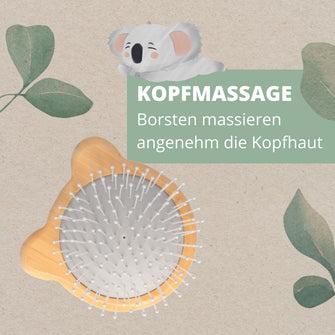 PARSA Beauty NATURE KIDS Bürste Koala Print Bambus Kinder Haarbürste