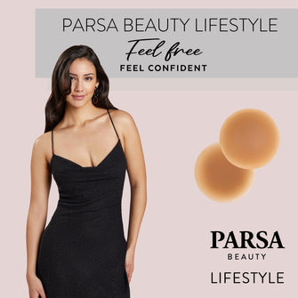 PARSA Beauty LIFESTYLE Nipple Covers dunkles beige – hautfreundlich & wiederverwendbar