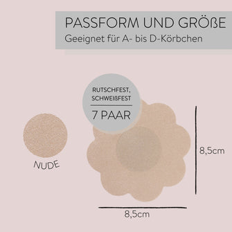 PARSA Beauty LIFESTYLE Satin Nipple Covers beige – hautschonend & blickdicht