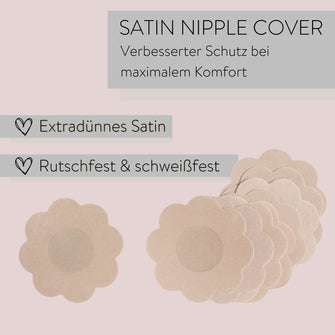 PARSA Beauty LIFESTYLE Satin Nipple Covers beige – hautschonend & blickdicht