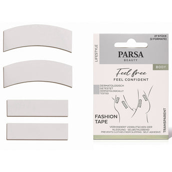 PARSA Beauty LIFESTYLE Fashiontape transparent – doppelseitig & stark haftend
