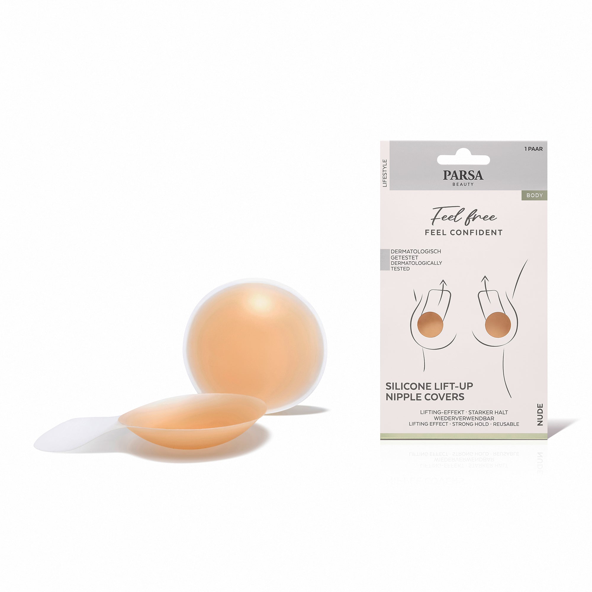 PARSA Beauty LIFESTYLE Lift-up Nipple Covers beige – Push-up ohne BH
