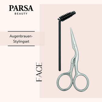 PARSA Beauty ESSENTIAL Augenbrauenschere mit Spoolie Schere