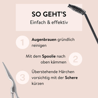PARSA Beauty ESSENTIAL Augenbrauenschere mit Spoolie Schere