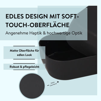 PARSA Beauty ESSENTIAL Seifenschale schwarz Badaccessoire Rubber Look
