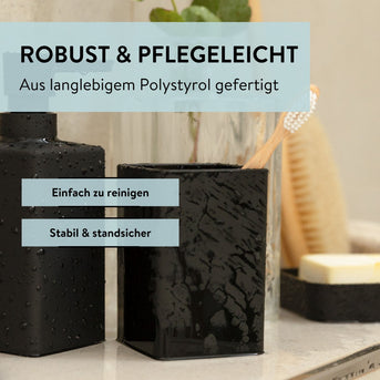 PARSA Beauty ESSENTIAL Seifenschale schwarz Badaccessoire Rubber Look