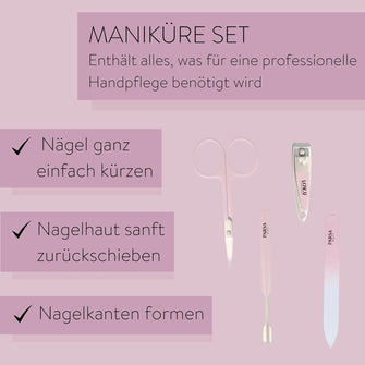 PARSA Beauty LOV.U Maniküre Set 4teilig schwarz Nagelpflege
