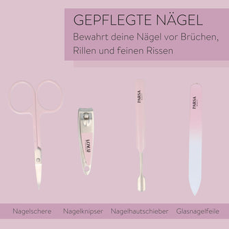 PARSA Beauty LOV.U Maniküre Set 4teilig schwarz Nagelpflege