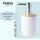 PARSA Beauty ESSENTIAL Bambus Seifenspender weiß rund Spender