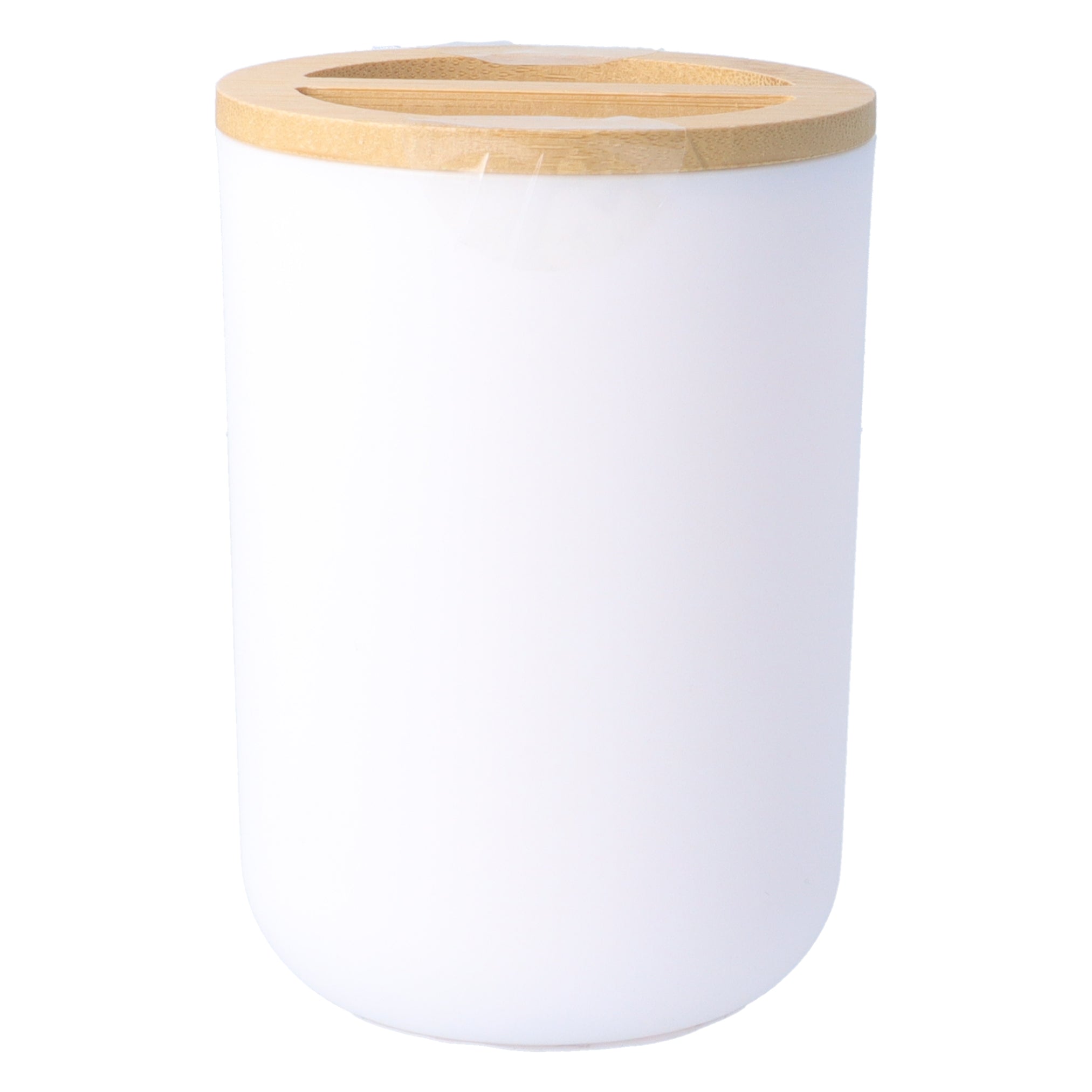 PARSA Beauty ESSENTIAL Bambus Zahnputzbecher weiß rund Becher
