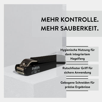 PARSA Beauty MEN Nagelknipser für präzises Kürzen, robust, scharf & ideal für gepflegte Nägel