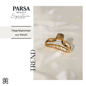 PARSA Beauty SIGNATURE COLLECTION Metallhaarklammer – gold & luxuriös