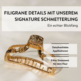 PARSA Beauty SIGNATURE COLLECTION Metallhaarklammer – gold & luxuriös