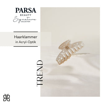 PARSA Beauty SIGNATURE COLLECTION Haarklammer Acryl beige – zeitlos & leicht