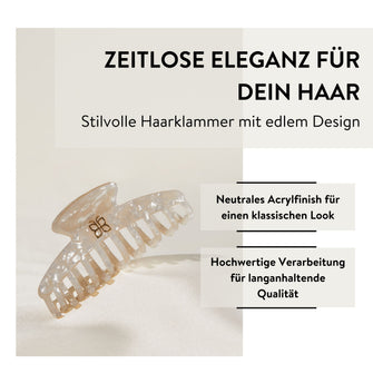 PARSA Beauty SIGNATURE COLLECTION Haarklammer Acryl beige – zeitlos & leicht