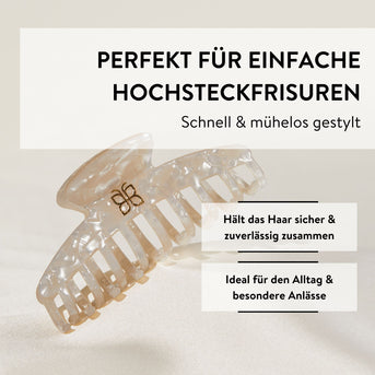PARSA Beauty SIGNATURE COLLECTION Haarklammer Acryl beige – zeitlos & leicht