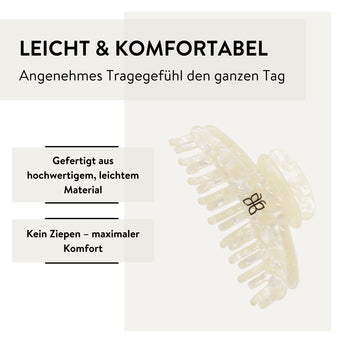 PARSA Beauty SIGNATURE COLLECTION Haarklammer Acryl beige – zeitlos & leicht