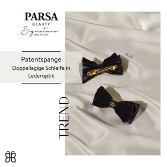 PARSA Beauty SIGNATURE COLLECTION Patentspange Schleife – schwarz & elegant