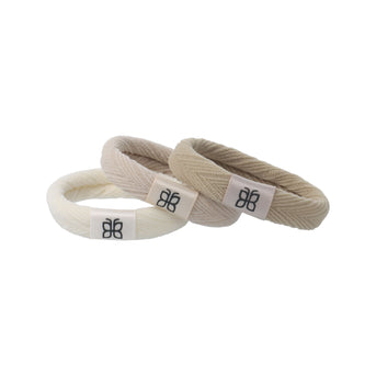 PARSA Beauty SIGNATURE COLLECTION Haargummi beige 3er-Set – sanft & stylisch