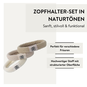 PARSA Beauty SIGNATURE COLLECTION Haargummi beige 3er-Set – sanft & stylisch