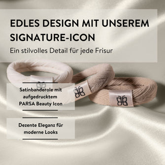 PARSA Beauty SIGNATURE COLLECTION Haargummi beige 3er-Set – sanft & stylisch